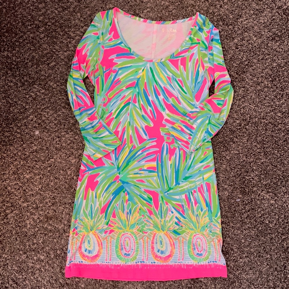 Lilly Pulitzer palm border print dress